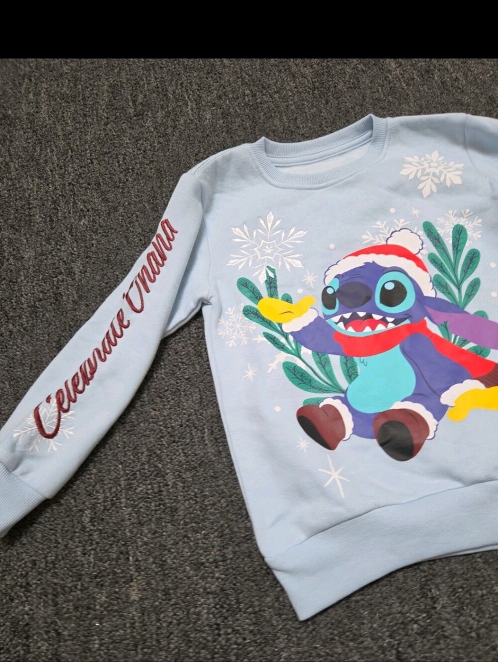 Kids Lilo & Stitch Ohana Fleece Sweatshirt - Blue XS - Picture 2 of 6